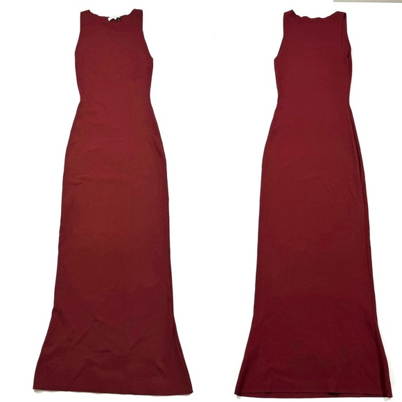 We Wore What Flutter Muscle Tank Maxi Dress Russet - Picture 3 of 8